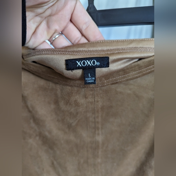 Faux Suede Fringe Skirt Size L - Picture 2 of 3